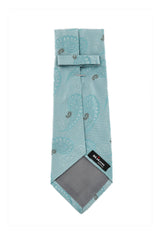 Kiton Light Blue Geometric Silk Tie (10025)