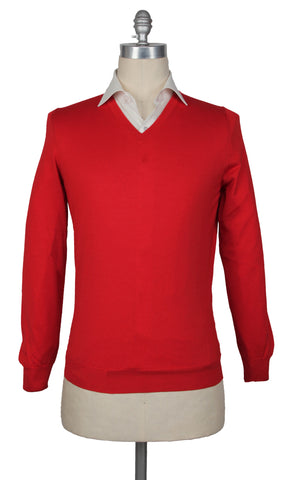 Svevo Parma Red V-Neck Sweater