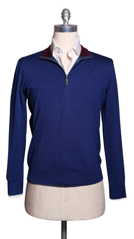 Svevo Parma Blue 1/4 Zip Sweater