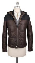 Brunello Cucinelli Brown Leather Fancy Puffer - 36/46 - (BC929171)