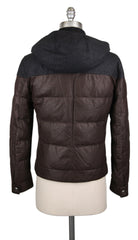 Brunello Cucinelli Brown Leather Fancy Puffer - (BC929171) - Parent