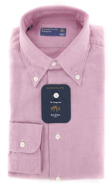 Barba Napoli Pink Solid Shirt - Extra Slim - 17/43 - (LIU24R439005)