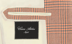 Cesare Attolini Orange Wool Plaid Sportcoat - (CA3211A5231317) - Parent