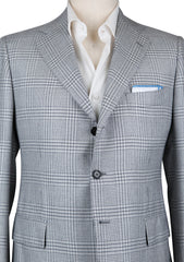 Cesare Attolini Light Gray Plaid Sportcoat - (CAM301064317) - Parent