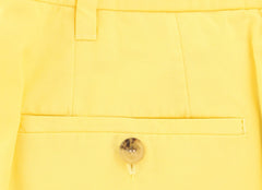 Cesare Attolini Yellow Solid Pants - Slim - (CAS10CA17Y11) - Parent