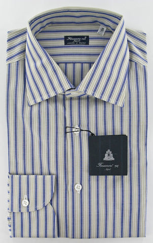 Finamore Napoli Blue Shirt – Size: 16 US / 41 EU