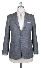 Fiori Di Lusso Navy Blue Houndstooth Sportcoat-38/48-(201803067)