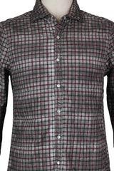 Finamore Napoli Gray Plaid Shirt - Size L (US) / L (EU) - (ASP07500299)