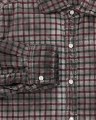 Finamore Napoli Gray Plaid Shirt - Size L (US) / L (EU) - (ASP07500299)