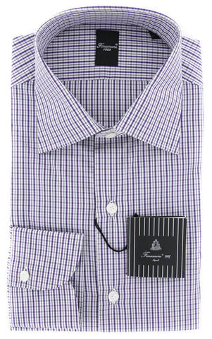 Finamore Napoli Purple Shirt - Extra Slim - 15.75 US / 40 EU