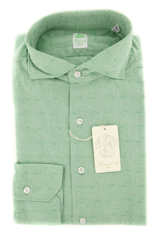 Finamore Napoli Green Shirt - Extra Slim - 15.5 US / 39 EU