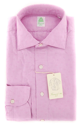 Finamore Napoli Pink Shirt - Extra Slim - M US / M EU