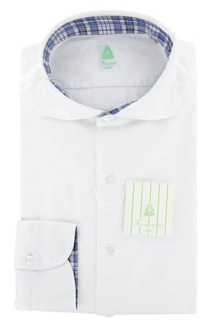 Finamore Napoli White Shirt - Extra Slim - XL US / XL EU