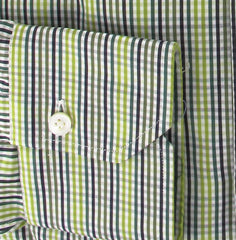 Finamore Napoli Green Check Cotton Shirt -Full Fit- S/S