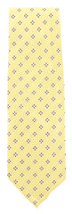 Finamore Napoli Yellow, Brown, and White Tie - 3.25" Wide