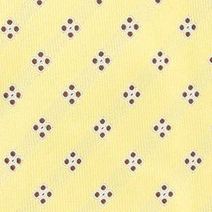 Finamore Napoli Yellow, Brown, and White Tie - 3.25" Wide