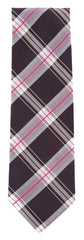 Finamore Napoli Burgundy Red Plaid Tie - 3.25" x 56" - (TIEWNPX240)