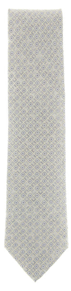 Luigi Borrelli Beige - White, Navy Blue Tie - 2.75" x 58.5"