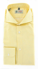 Luigi Borrelli Yellow Cotton Plain Weave Shirt -Extra Slim - L/L