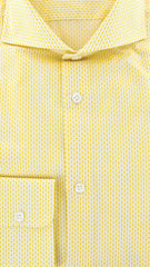 Luigi Borrelli Yellow Cotton Plain Weave Shirt -Extra Slim - L/L