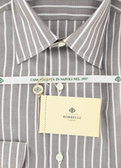 Luigi Borrelli Light Brown Striped Shirt - Slim - (DR21140PAOSTPT1) - Parent