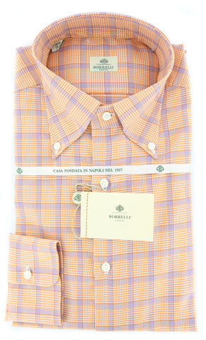 Luigi Borrelli Orange Shirt – Size: 15.75 US / 40 EU