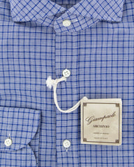 Giampaolo Blue Plaid Shirt - Extra Slim - (618GP2539-75) - Parent