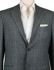 Kiton Green Cashmere Blend Plaid Sportcoat - (201803063) - Parent