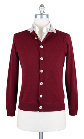 Luigi Borrelli Burgundy Red Sweater - Size: Medium US / 50 EU