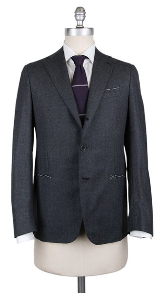 Borrelli Charcoal Gray Wool Solid Suit - (201803089) - Parent