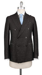 Luigi Borrelli Dark Brown Linen Solid Suit - 40/50 - (LB169861R7)