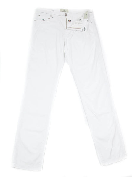 Luigi Borrelli White Solid Pants - Extra Slim - 42/58 - (CAM29310500)