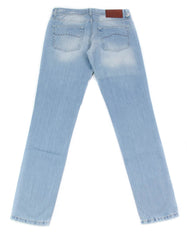 New $425 Luigi Borrelli Denim Blue Jeans - Extra Slim - ��38/54 - (CAR03211646)