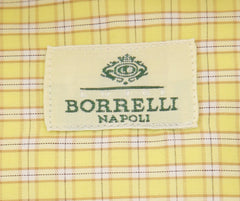 Luigi Borrelli Yellow Check Shirt - Slim - 15.75/40 - (DR2294STEFANO)