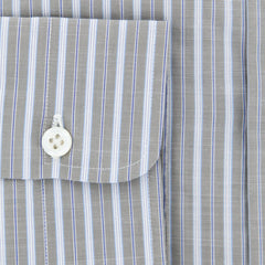 Luigi Borrelli Gray Striped Cotton Dress Shirt - Slim - (61) - Parent