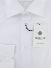 Luigi Borrelli White Solid Shirt - Slim - 17/43 - (DRWHTHENRYSTFSPT2SB)