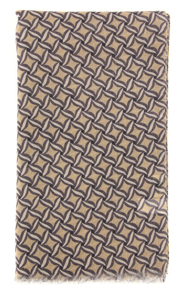 Luigi Borrelli Beige Foulard Long Scarf - 26" x 76" - (FI12023-5)