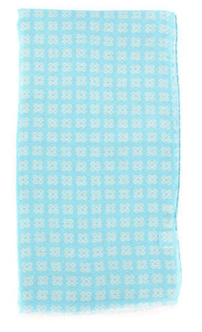 Luigi Borrelli Light Blue Wool Blend Scarf