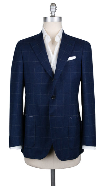 Luigi Borrelli Navy Blue Wool Blend Sportcoat - (LBSPT134170) - Parent