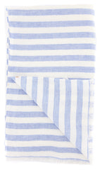 Luigi Borrelli Blue Striped Long Scarf - 70" x 27" - (LBSS12112)