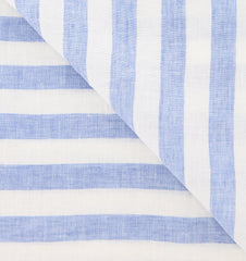 Luigi Borrelli Blue Striped Long Scarf - 70" x 27" - (LBSS12112)