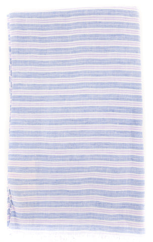 Luigi Borrelli Blue Linen Scarf