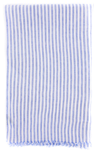 Luigi Borrelli Blue Linen Scarf