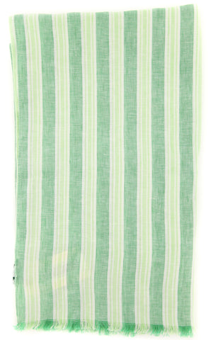 Luigi Borrelli Green Linen Scarf