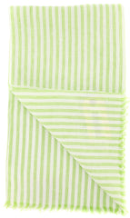 Luigi Borrelli Green Striped Long Scarf - 70" x 27" - (LBSS12162)