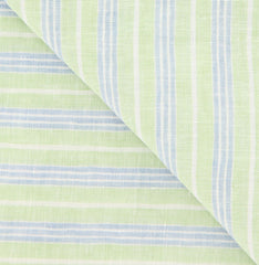 Luigi Borrelli Green Striped Long Scarf - 64" x 27" - (LBSS12176)