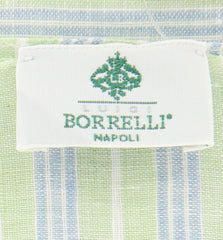 Luigi Borrelli Green Striped Long Scarf - 64" x 27" - (LBSS12176)