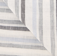 Luigi Borrelli Gray Striped Long Scarf - 54" x 27" - (LBSS12161)