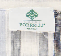 Luigi Borrelli Gray Striped Long Scarf - 54" x 27" - (LBSS12161)