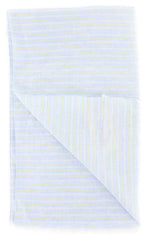 Luigi Borrelli Light Blue Striped Long Scarf - 74" x 27" - (LBSS12152)